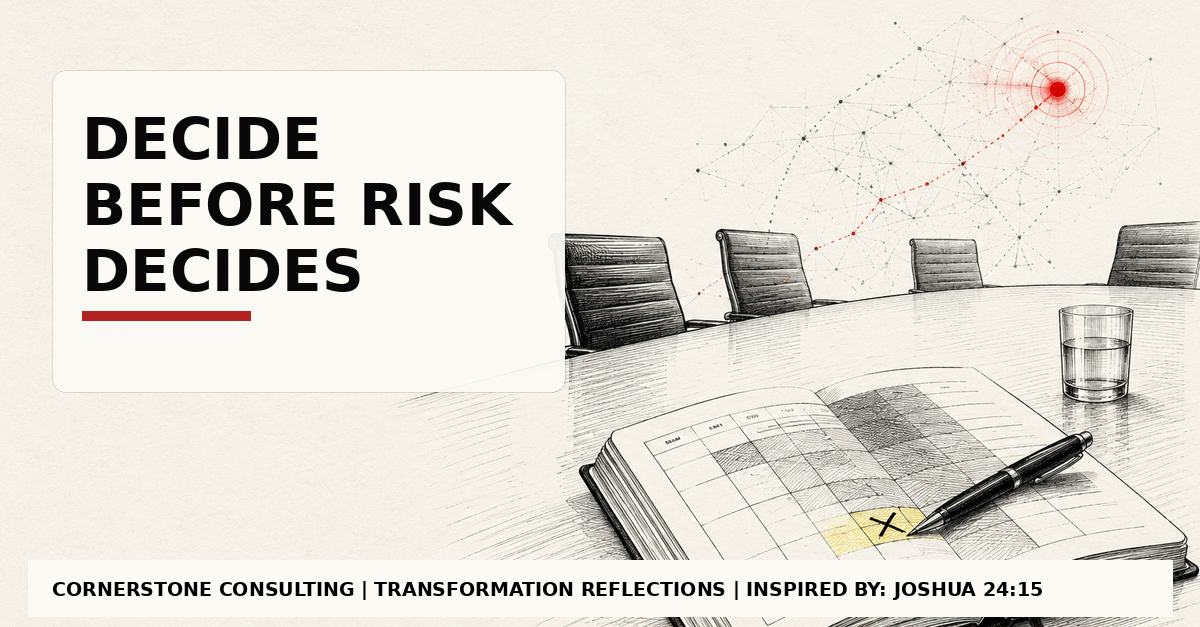 Transformation Reflection: Decide Before The Risk Decides