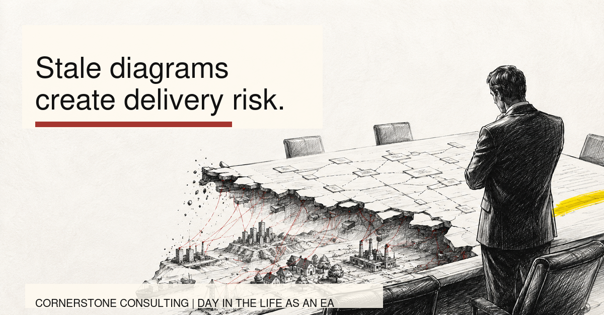 LaaEA-S1E1: Stale Diagrams Become Delivery Risk